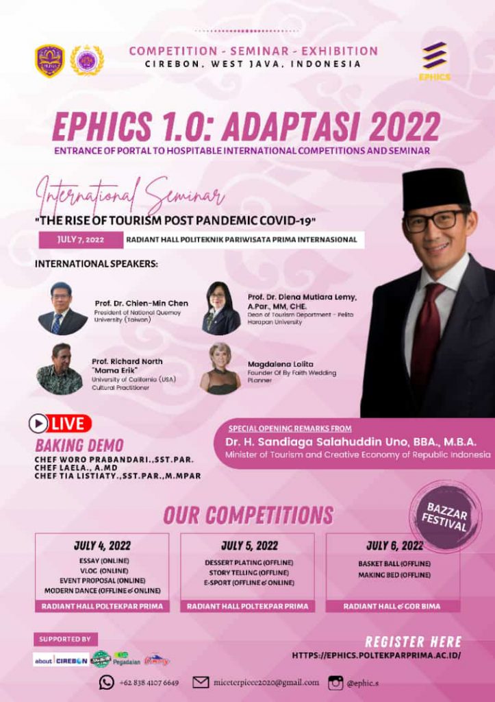 Seminar Internasional: "The Rise of Tourism Post Pandemic Covid-19"