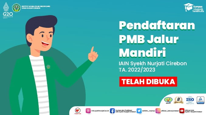 Pengumuman Pendaftaran SPMB Mandiri IAIN Syekh Nurjati Cirebon TA.2022/2023